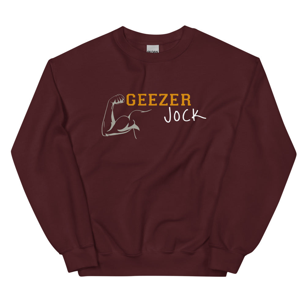 [ NERDY ]★LAYERED BACK SLOGAN SWEATSHIRT Unisex Sweatshirt - Geezer Jock